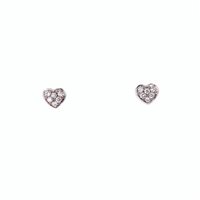 Earrings Crivelli Child Cuore in Gold Diamante 0.10 Ct 234-4658 - 234-4658